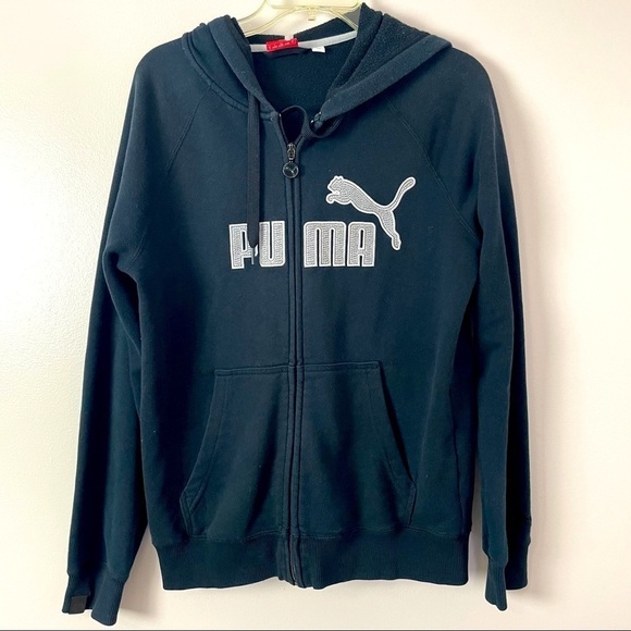 Puma Men’s 1/4 Zip Hoodie – Blue Pullover Sweatshirt, Size Small - Picture 1 of 10